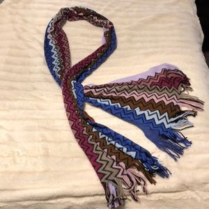 Authentic Missoni wool zig zag scarf